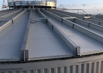 Cylindrical bolted steel tank roofs