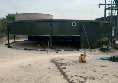 Bolted steel tank build